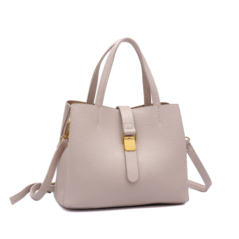 Bolsa Feminina Elegance Texturizada com Detalhe Dourado